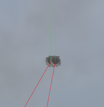 A distant impact illustrating lateral spin drift.