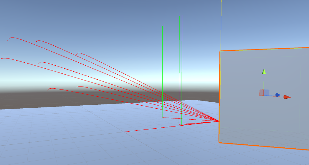 Repeated shots with randomized ricochet deflection.